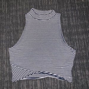 Soft striped crop top